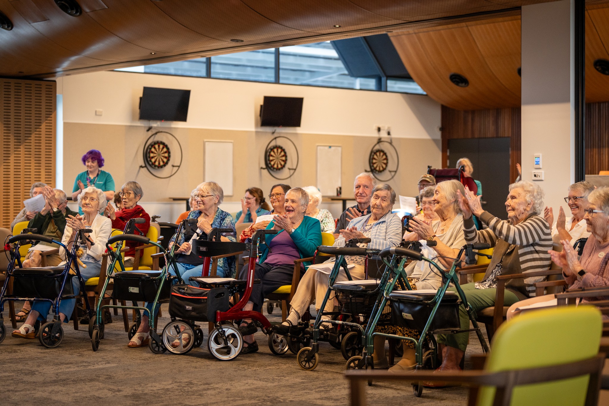 Residents enjoying concert