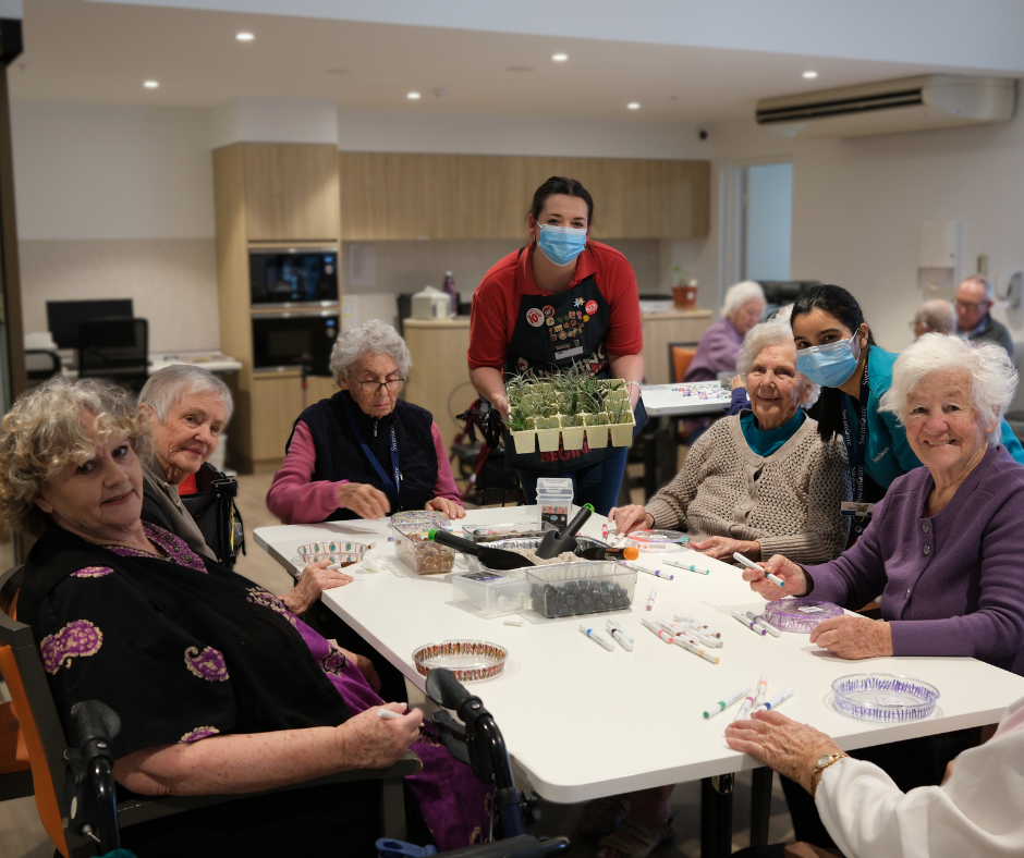 Residents at creative workshop