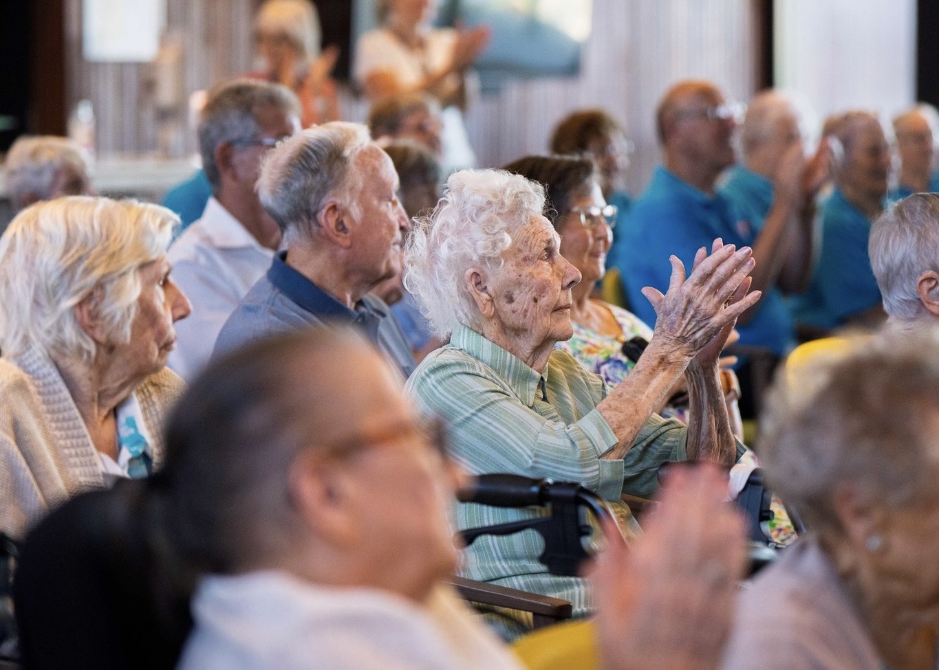 Residents enjoying concert